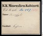 Etiketten zu Quarz (Rauchquarz) (NHMW-MIN-Ao967)